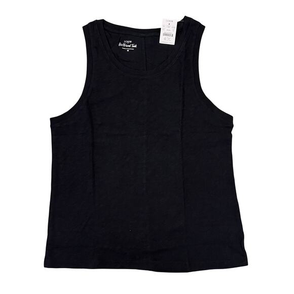 NWT J. Crew Women's Black Girlfriend Tank Top - Picture 1 of 9